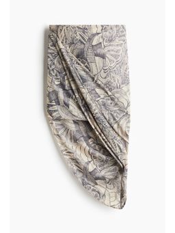 H&M - Women White Asymmetric Mesh Skirt