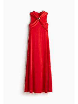 H&M - Women Red Long Draped Dress