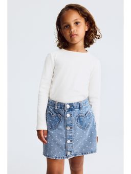 H&M - Girls Blue A-Line Denim Skirt