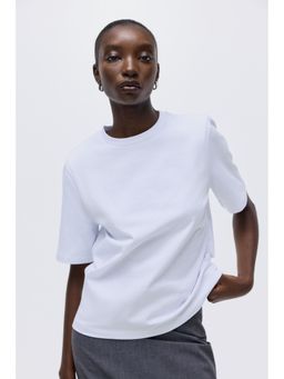 H&M - Women White Loose-Fit Cotton T-Shirt