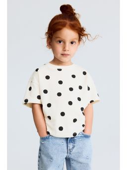 H&M - Girls White Printed T-Shirt