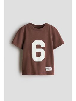 H&M - Boys Brown Printed T-Shirt