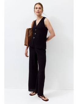 H&M - Women Brown MAMA 2-Piece Crinkled Jersey Set