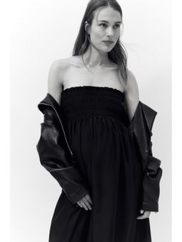 H&M - Women Black MAMA Smocked Bandeau Dress