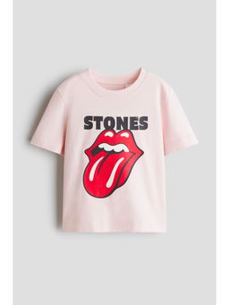 H&M - Girls Pink Printed T-Shirt