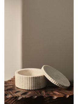 H&M - Beige Lidded Marble Box
