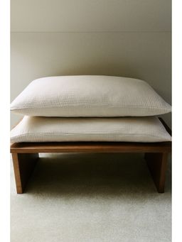 H&M - Beige 2-Pack Cotton Muslin Pillowcases