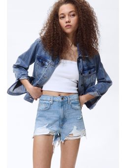 H&M - Women Blue Worn-Look Denim Shorts