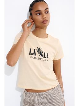 H&M - Women Yellow Printed T-Shirt