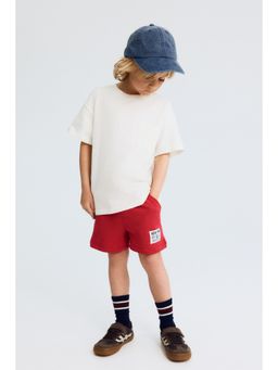 H&M - Boys Red Cotton Sweatshorts