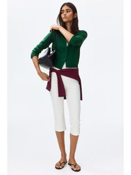 H&M - Women Green Fine-Knit Cardigan