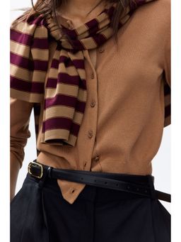 H&M - Women Beige Fine-Knit Cardigan