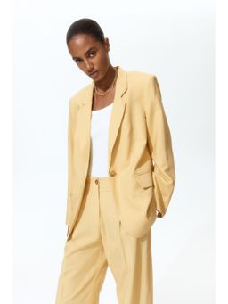 H&M - Women Yellow Linen-Blend Blazer