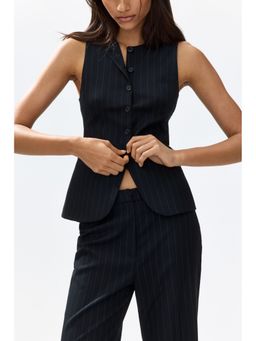 H&M - Women Blue Fitted Waistcoat