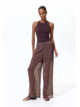 H&M - Women Brown Wide pull-on trousers