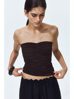 H&M - Women Brown Bandeau Jersey Top