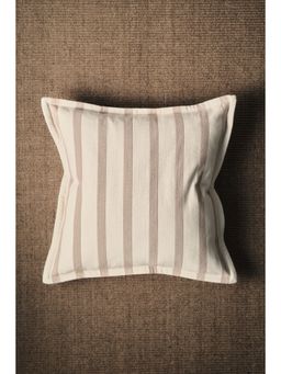 H&M - White Patterned Canvas Cushion Cover