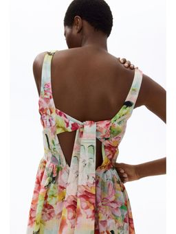 H&M - Women White Corset-Bodice Dress