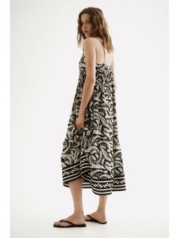 H&M - Women Black Tie-Strap Midi Dress