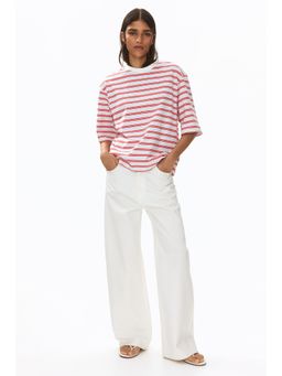 H&M - Women White Oversized Cotton T-Shirt