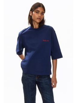 H&M - Women Blue Oversized Cotton T-Shirt