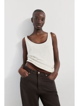 H&M - Women White Scoop-Neck Vest Top