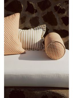 H&M - Orange Jacquard-Weave Outdoor Bolster