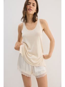 H&M - Women Beige Long Fine-Knit Top