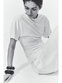 H&M - Women White Draped Jersey Top