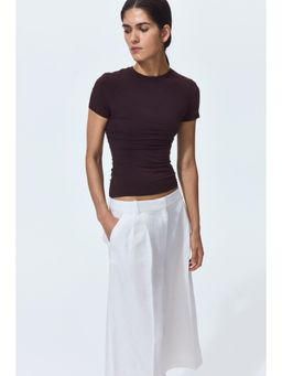 H&M - Women Purple Fitted Stretch T-Shirt