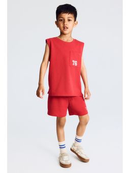 H&M - Boys Red 2-Piece Sweatshirt Set