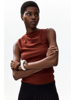 H&M - Women Red Draped Crinkled Top
