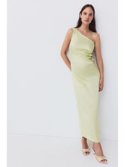 H&M - Women Yellow MAMA One-Shoulder Viscose Dress