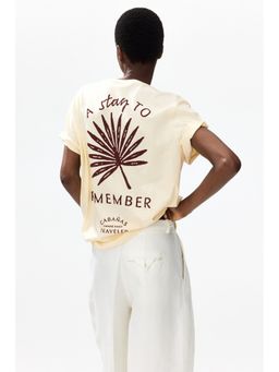 H&M - Women Yellow Printed T-Shirt