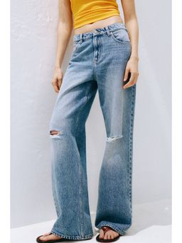 H&M - Women Blue Wide High Jeans