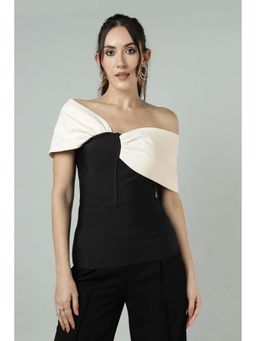 Karen Millen - Women Black Asymmetric Top