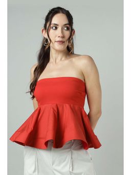 Karen Millen - Women Red Bandeau Top