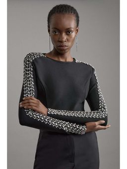 Karen Millen - Women Black Embellished Top
