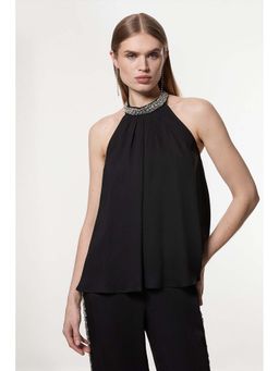 Karen Millen - Hand Embellished Cady Halter Neck Top