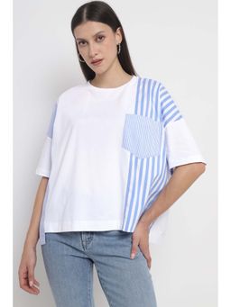 Diana Gallesi - Boxy Stripe Panel Top