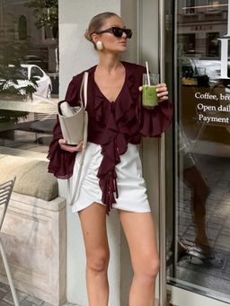 Miakee - Women Mirae Top - Maroon