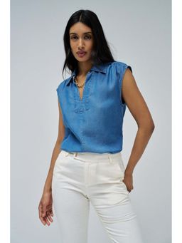 Salsa Jeans - Women Light denim Blouse with Chain