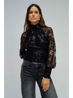 Salsa Jeans - Women Sequin Top - Black