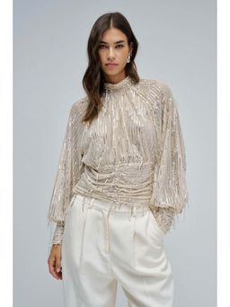 Salsa Jeans - Women Sequin Top - White