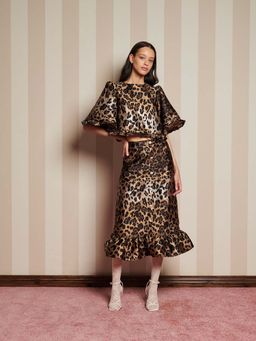 Sister Jane - Suite Leopard Jacquard Top