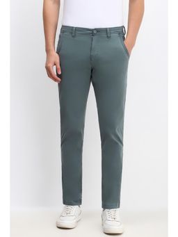 Allen Solly - Men Olive Regular Fit Solid Casual Trousers