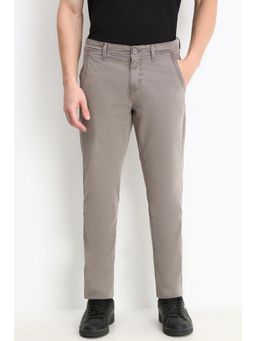 Allen Solly - Men Grey Regular Fit Solid Casual Trousers