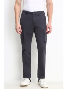 Allen Solly - Men Grey Regular Fit Solid Casual Trousers