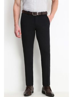 Allen Solly - Men Black Regular Fit Solid Formal Trousers