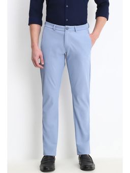 Allen Solly - Men Blue Slim Fit Solid Casual Trousers